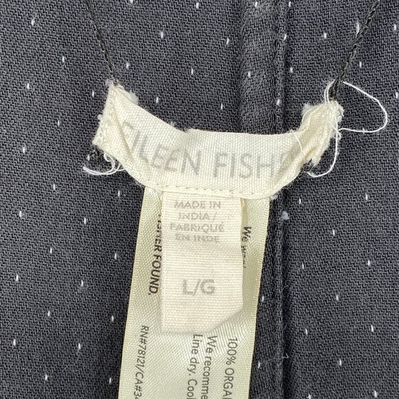 EILEEN FISHER Kimono L Reversible Organic Cotton Doubleweave Jacket Gray - Picture 5 of 14